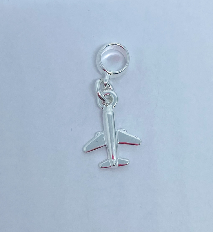 Berloque Avião Mini Liso Pendente